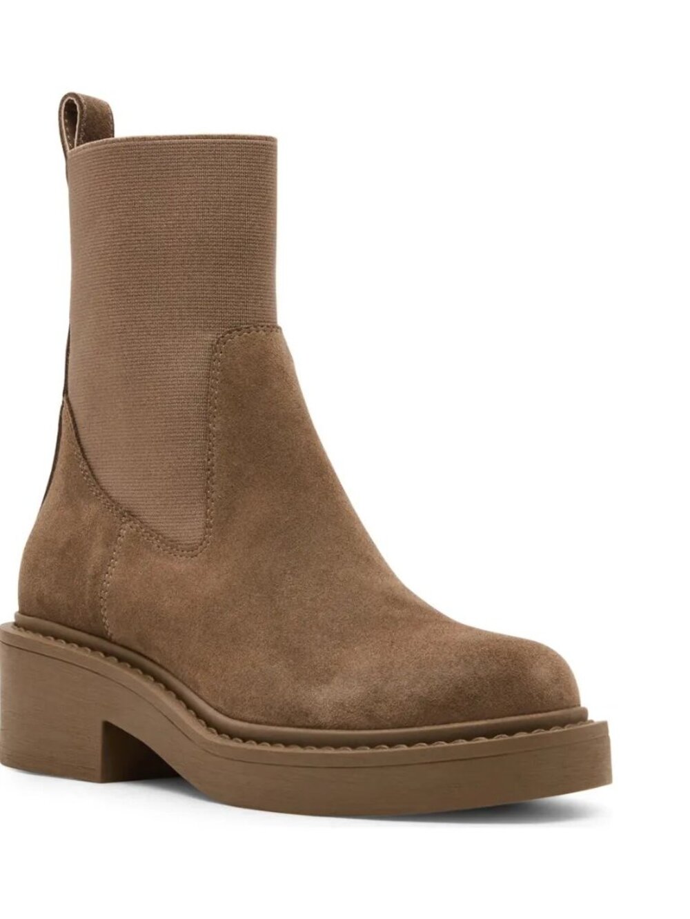 Blondo Frankie Waterproof Chelsea Boot Size 8 in Taupe Suede- New Without Box